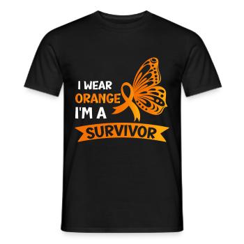 Leukemia Awareness Month Leukemia Survivor - Men's T-Shirt - black - Front - AI Model Male 178 light (178cm)