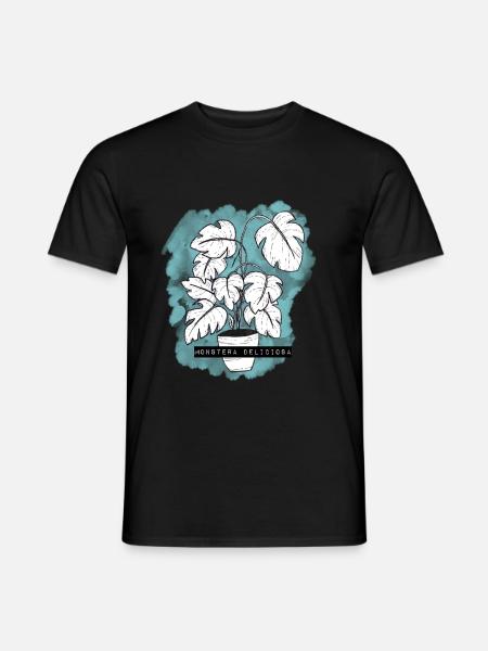 monstera deliciosa - Men's T-Shirt - black