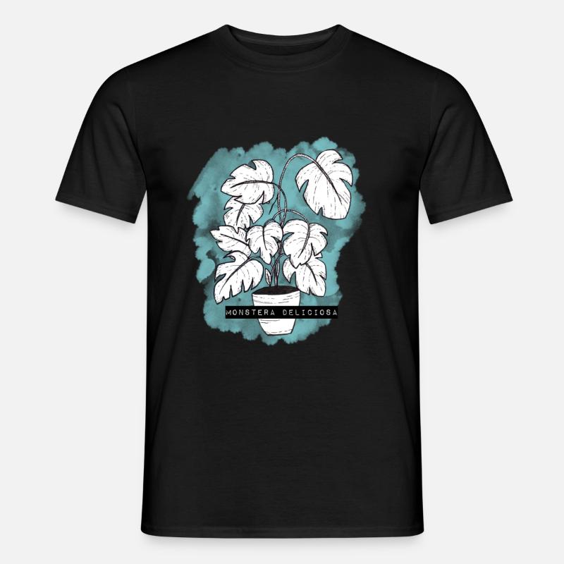 monstera deliciosa - Männer T-Shirt - Schwarz