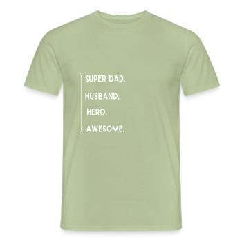 Super Dad. Father´s Day - Men's T-Shirt - sage - Front - AI Model Male 178 light (178cm)