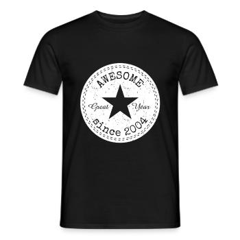 Awesome great year since 2004 Geschenk Party - Männer T-Shirt - Schwarz - Vorne - AI Model Male 178 light (178cm)