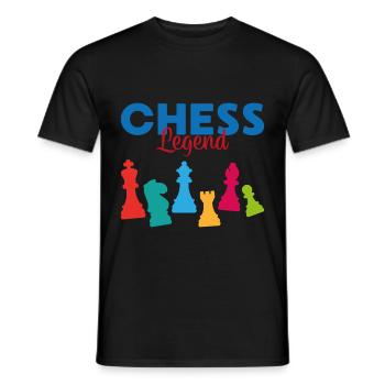 Échecs légende sport cadeau maître d'échecs - T-shirt homme - noir - Devant - AI Model Male 178 light (178cm)