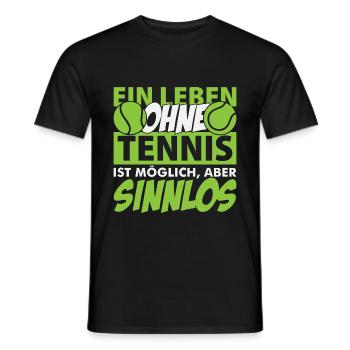 Tennis Sport Spruch Geschenk - Männer T-Shirt - Schwarz - Vorne - AI Model Male 178 light (178cm)