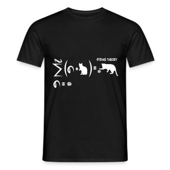 Théorie des cordes - T-shirt homme - noir - Devant - AI Model Male 178 light (178cm)