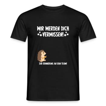 Vermissen Geschenk Abschied Kollege Arbeit - Männer T-Shirt - Schwarz - Vorne - AI Model Male 178 light (178cm)