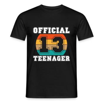 Official 13 ados 13 ans cadeau - T-shirt homme - noir - Devant - AI Model Male 178 light (178cm)