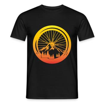 Bicycle Cyclist Sports Gift - Men's T-Shirt - black - Front - AI Model Male 178 light (178cm)