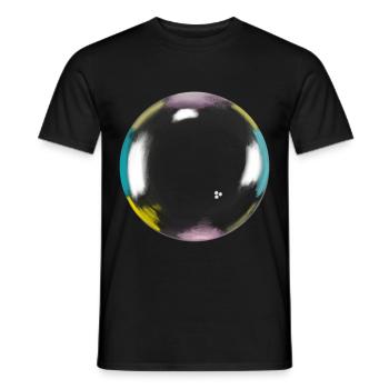 Soap bubble, Seifenblase, Vintage, Art, Color - Men's T-Shirt - black - Front - AI Model Male 178 light (178cm)