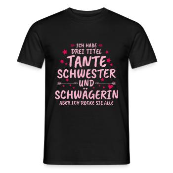 Tante schwester Geschenk Kinder Schwangerschaft - Männer T-Shirt - Schwarz - Vorne - AI Model Male 178 light (178cm)