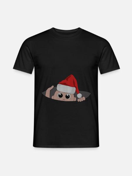Baby Nikolaus Weihnachten Schwanger Mama Geschenk - Männer T-Shirt - Schwarz