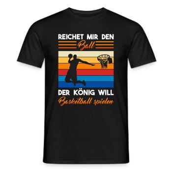 Basketball spielen Ball Basketballer Spieler Sport - Männer T-Shirt - Schwarz - Vorne - AI Model Male 178 light (178cm)