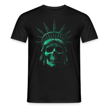 Lady Liberty Modern STyled - Men's T-Shirt - black - Front - AI Model Male 178 light (178cm)