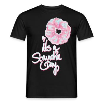 c’est un jour chouchou - Élastique à cheveux - T-shirt homme - noir - Devant - AI Model Male 178 light (178cm)