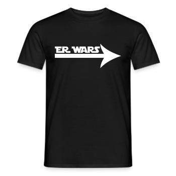 He Wars - Men's T-Shirt - black - Front - AI Model Male 178 light (178cm)