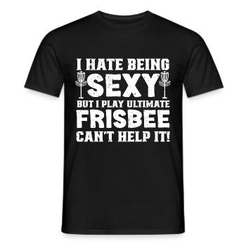 Disc Golf Player Frisbee Player - T-shirt homme - noir - Devant - AI Model Male 178 light (178cm)