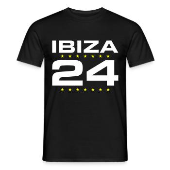 Ibiza 24 - T-shirt homme - noir - Devant - AI Model Male 178 light (178cm)