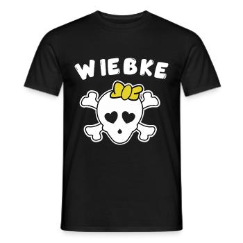 Piratin Wiebke Design für Mädchen und Frauen - Männer T-Shirt - Schwarz - Vorne - AI Model Male 178 light (178cm)