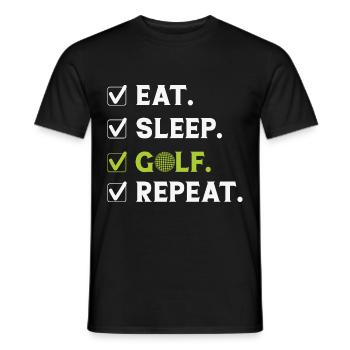 Golf Golfen Golfspieler Golfspieler Golfschläger - Männer T-Shirt - Schwarz - Vorne - AI Model Male 178 light (178cm)