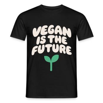 Le véganisme est l’affirmation de l’avenir - T-shirt homme - noir - Devant - AI Model Male 178 light (178cm)
