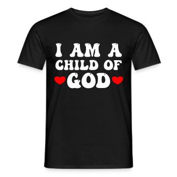 I Am A Child Of God - Men's T-Shirt - black - Front - AI Model Male 178 light (178cm)