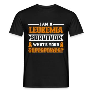 Leukemia Awareness Month Leukemia Survivor - Men's T-Shirt - black - Front - AI Model Male 178 light (178cm)