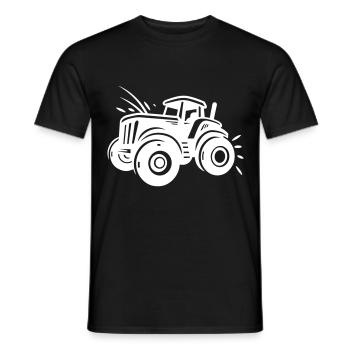 Silhouette d’agriculteur de tracteur - T-shirt homme - noir - Devant - AI Model Male 178 light (178cm)