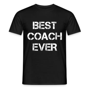 Best Coach Ever - Men's T-Shirt - black - Front - AI Model Male 178 light (178cm)