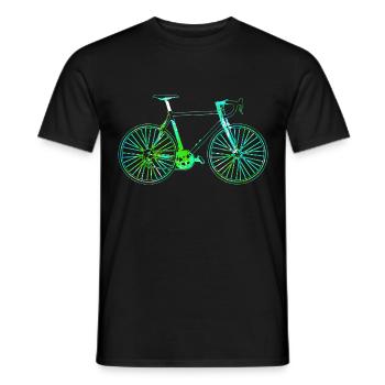 Vélo cycliste vélo vélo roue cadeau - T-shirt homme - noir - Devant - AI Model Male 178 light (178cm)
