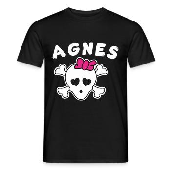 Pirate Agnes Design for Girls and Women - Men's T-Shirt - black - Front - AI Model Male 178 light (178cm)