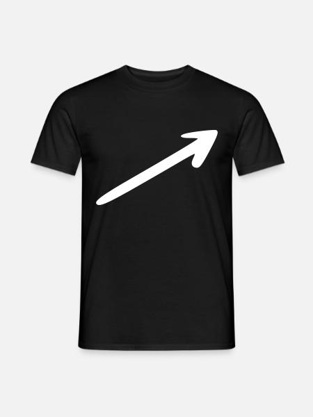 Arrow drawing sketch white - Men's T-Shirt - black