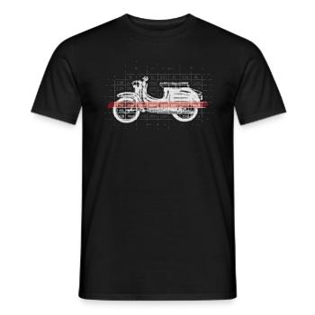 Simson 1:50 Mischtabelle Schwalbe - Männer T-Shirt - Schwarz - Vorne - AI Model Male 178 light (178cm)