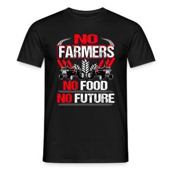 Pas d'agriculteurs, pas de nourriture, pas d'avenir - T-shirt homme - noir - Devant - AI Model Male 178 light (178cm)