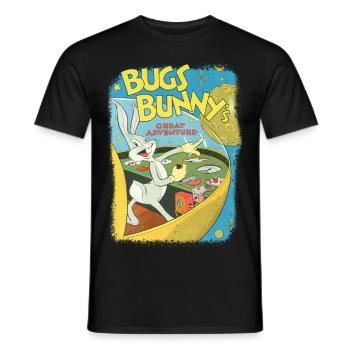 Looney Tunes Bugs Bunny Adventure Vintage - Men's T-Shirt - black - Front - AI Model Male 178 light (178cm)