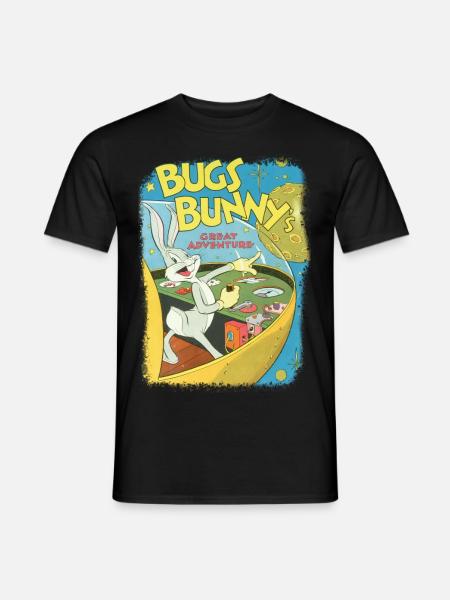 Looney Tunes Bugs Bunny Abenteuer Vintage - Mænd T-shirt - sort