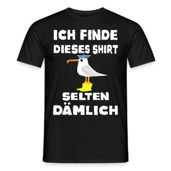 Möwe Spruch Moin Norden Funshirt Geschenk - Männer T-Shirt - Schwarz - Vorne - AI Model Male 178 light (178cm)