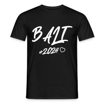 Bali 2024 Heart - Men's T-Shirt - black - Front - AI Model Male 178 light (178cm)