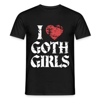 Love Goth Girls! Gothic Aesthetic Goth Mommy - Men's T-Shirt - black - Front - AI Model Male 178 light (178cm)