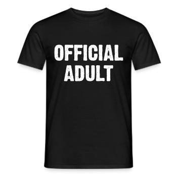 Official Adult - Men's T-Shirt - black - Front - AI Model Male 178 light (178cm)