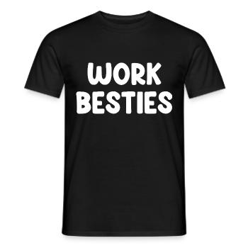 Work Besties - Men's T-Shirt - black - Front - AI Model Male 178 light (178cm)