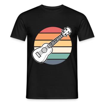 Ukulélé Ukulee Vintage - T-shirt homme - noir - Devant - AI Model Male 178 light (178cm)