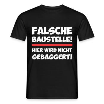 Falsche Baustelle - Männer T-Shirt - Schwarz - Vorne - AI Model Male 178 light (178cm)