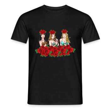 Sexy Girls Bikini Uraub Roses Valentin amour fête - T-shirt homme - noir - Devant - AI Model Male 178 light (178cm)