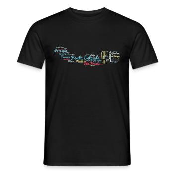 Ponta Delgada São Miguel Azores - Men's T-Shirt - black - Front - AI Model Male 178 light (178cm)