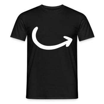 Flèche dessin esquisse blanc - T-shirt homme - noir - Devant - AI Model Male 178 light (178cm)