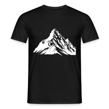 Montagne Alpi - T-shirt uomo - nero - Fronte - AI Model Male 178 light (178cm)