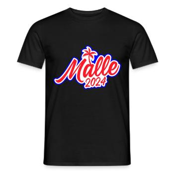 Malle 2024 - Männer T-Shirt - Schwarz - Vorne - AI Model Male 178 light (178cm)