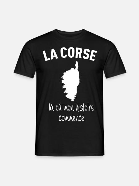 corse-histoire - T-shirt homme - noir