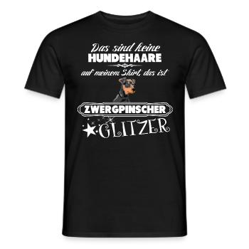 Zwergpinscher Glitzer - Männer T-Shirt - Schwarz - Vorne - AI Model Male 178 light (178cm)