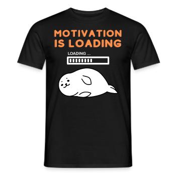 motivation loaded funny saying tired gift - Men's T-Shirt - black - Front - AI Model Male 178 light (178cm)