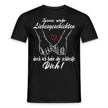 Valentinstag - Jahrestag - Verliebte Paare - Männer T-Shirt - Schwarz - Vorne - AI Model Male 178 light (178cm)